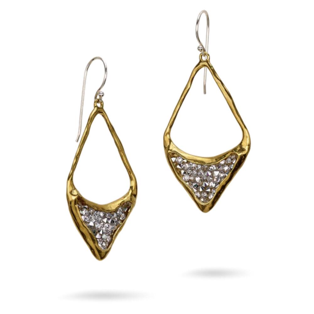 NEW WAXING POETIC kristal kite earrings in gold